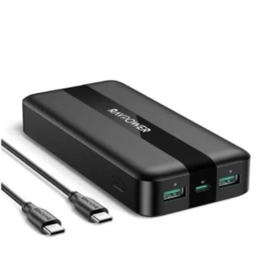 Ravpower Rp-Pb235 Ravpower Pd Pioneer 20W 3-Port 20000Mah Power Bank Black